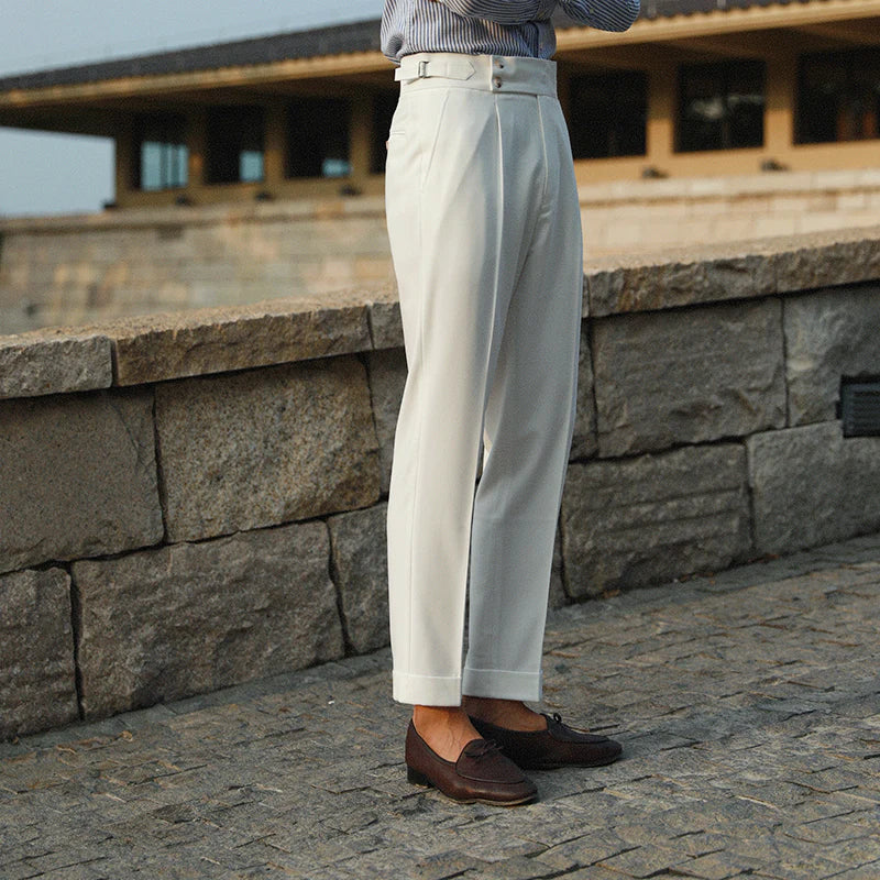 DERMONT PLEATED DOUBLE BUTTON TROUSERS