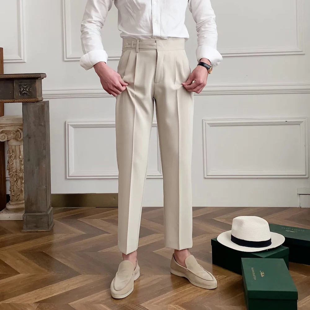 PIANTINI DOUBLE PLEATED TROUSERS