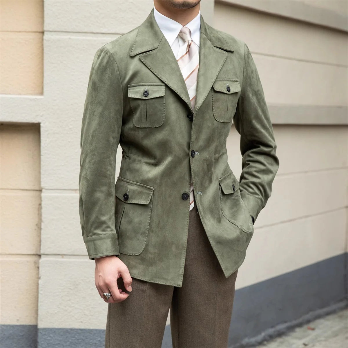 ANTWERP ATELIER SUEDE COLLAR JACKET