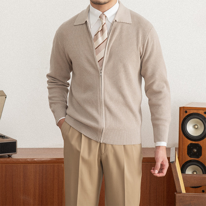 REGENCY TEXTURE WOOL CARDIGAN