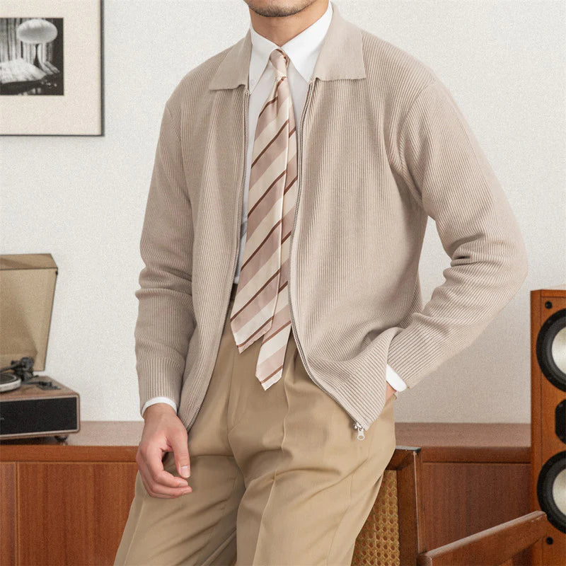 REGENCY TEXTURE WOOL CARDIGAN