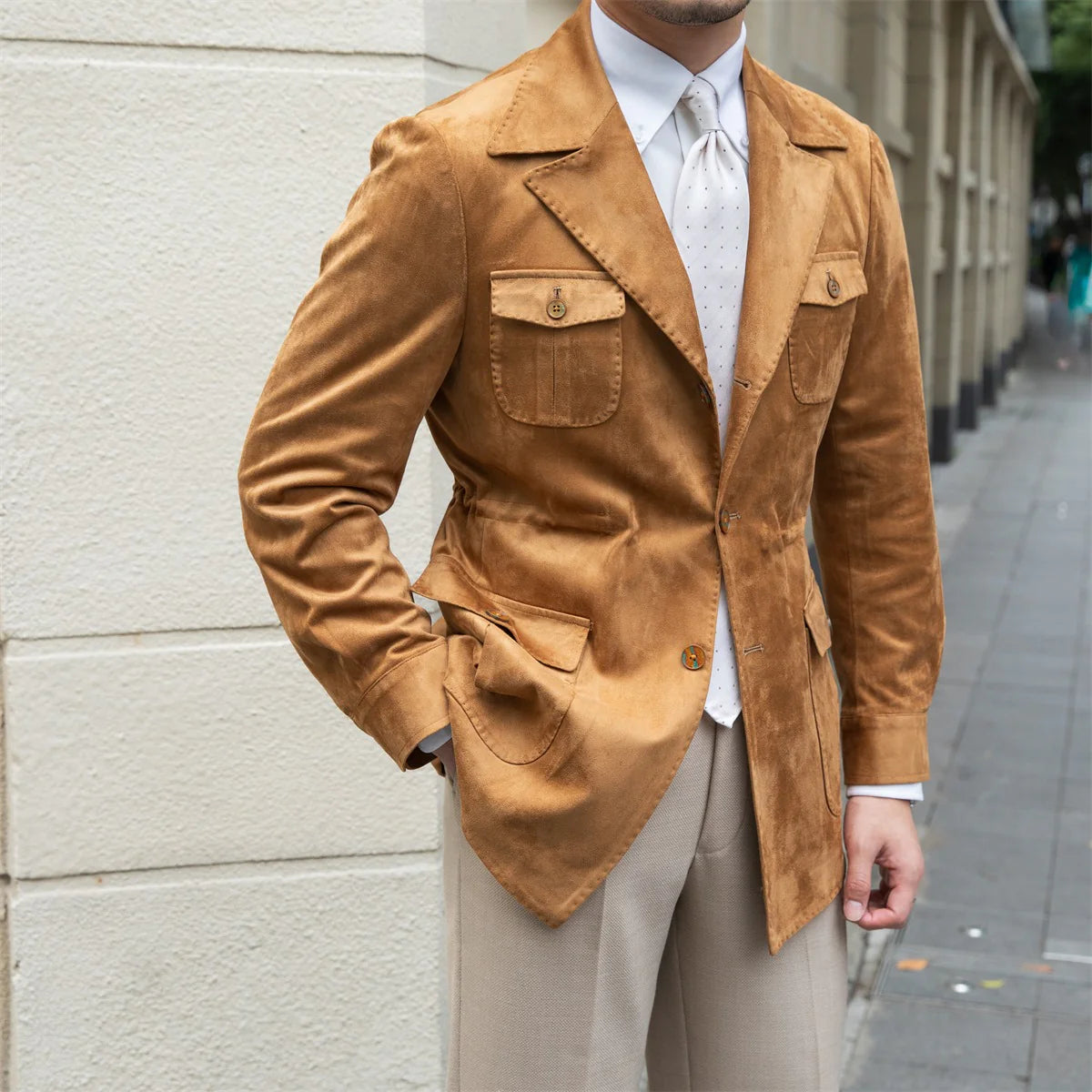 ANTWERP ATELIER SUEDE COLLAR JACKET