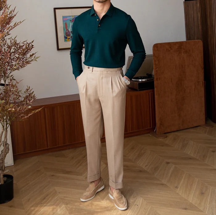 EVERYDAY KNIT LONG SLEEVE POLO