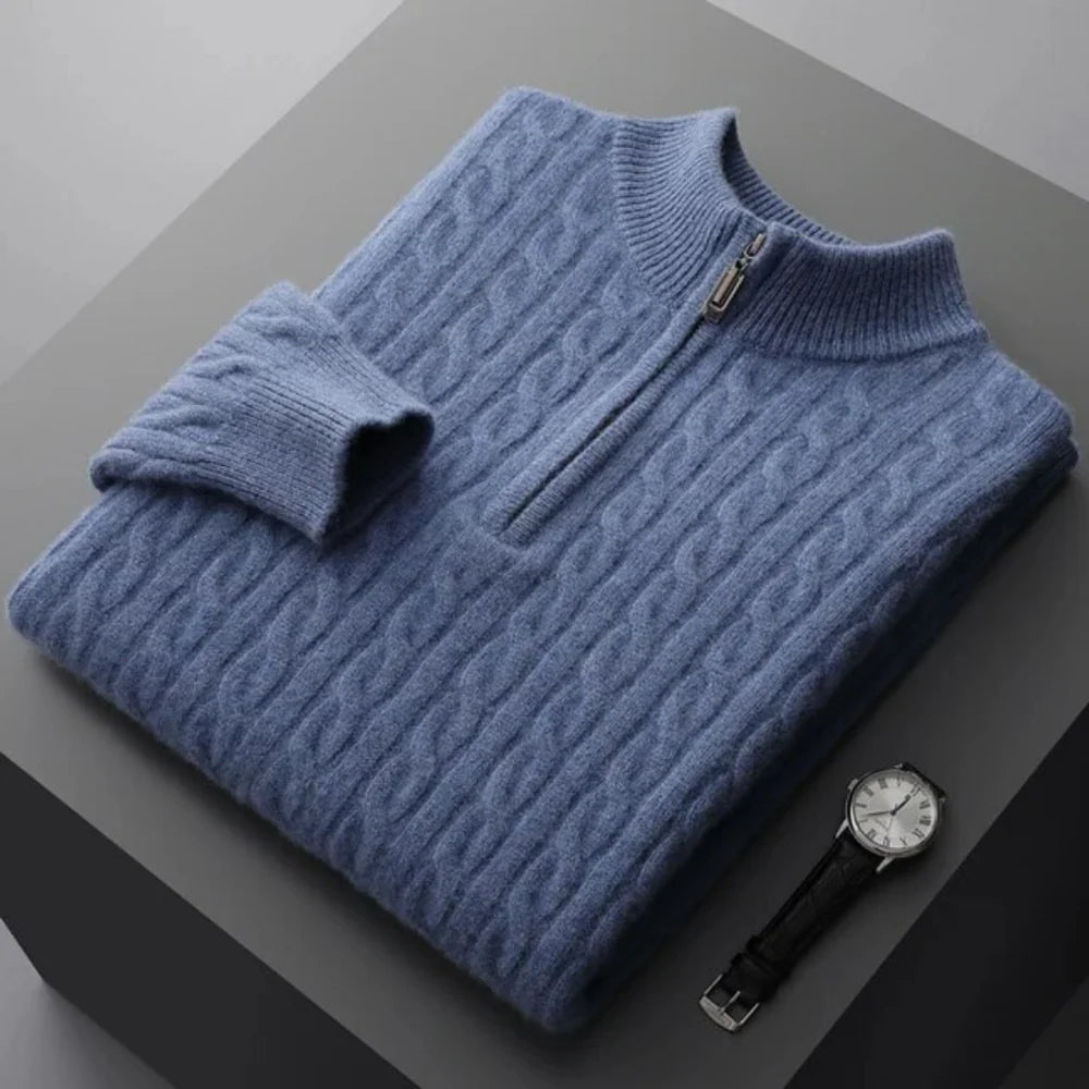 LOUVRE 100% CASHMERE ZIP