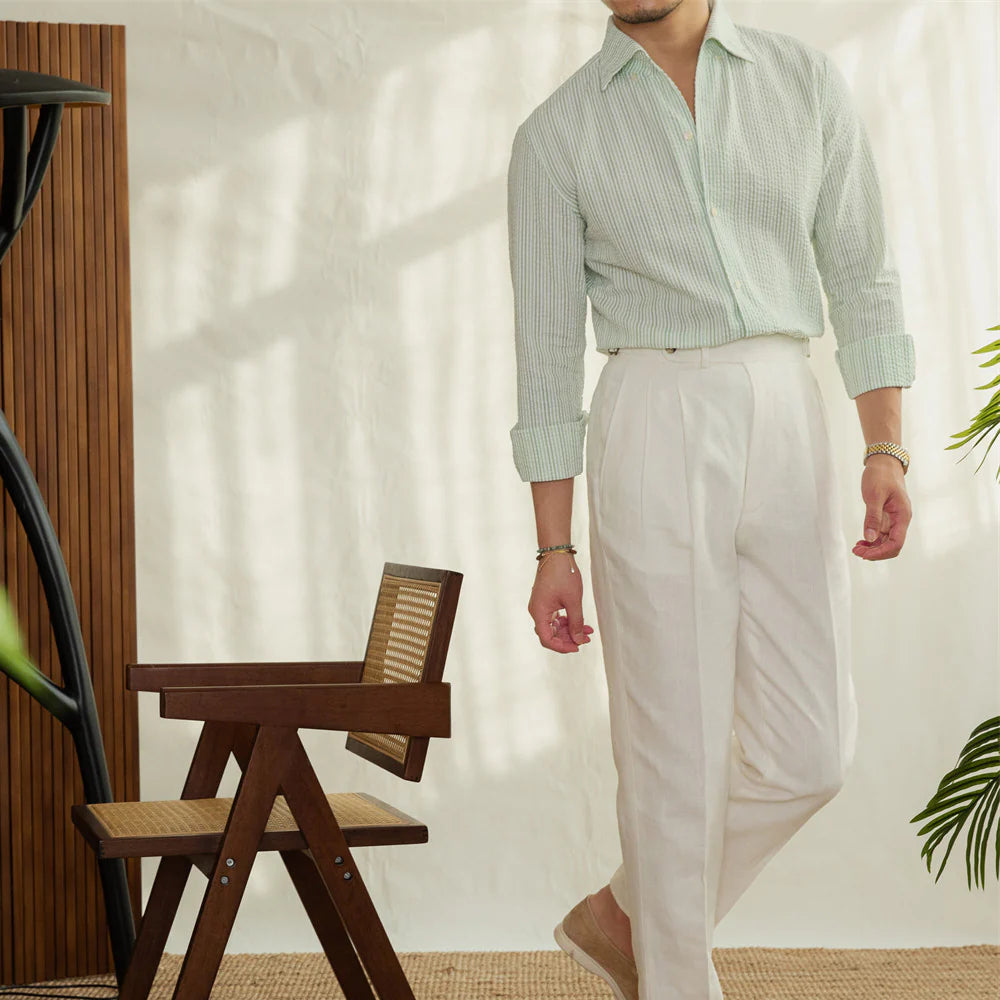ALVORO STRIPED CLASSIC SHIRT