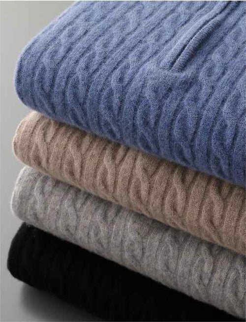 LOUVRE 100% CASHMERE ZIP