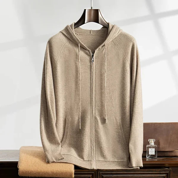ZERMATT 100% CASHMERE ZIP HODDED
