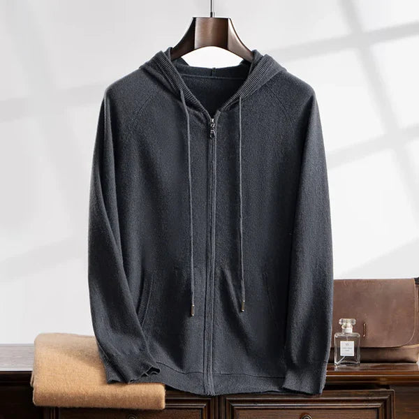 ZERMATT 100% CASHMERE ZIP HODDED