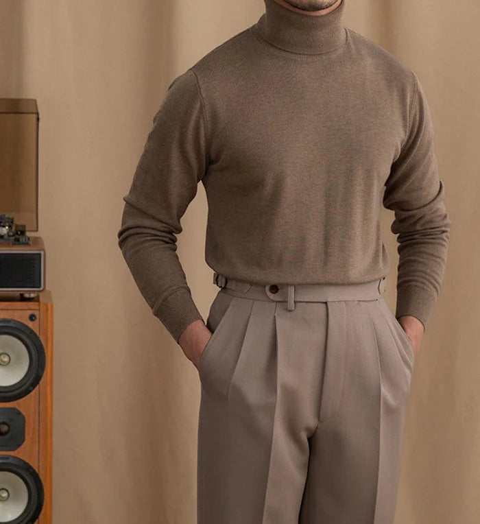 LUSSO WOOL BLEND TURTLENECK