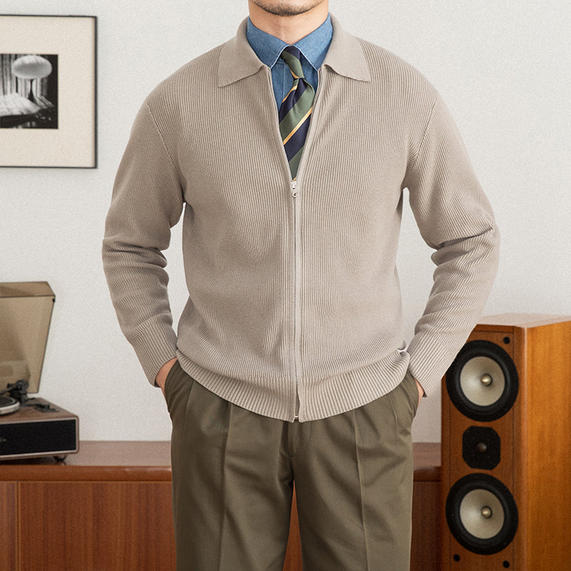 REGENCY TEXTURE WOOL CARDIGAN