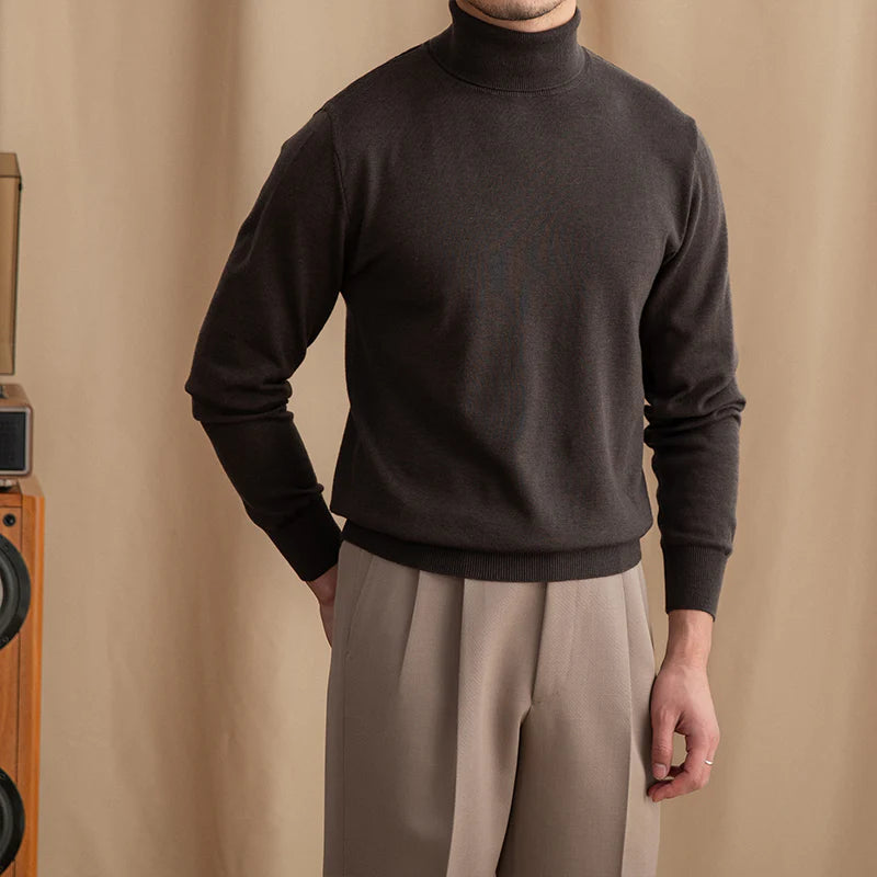 LUSSO WOOL BLEND TURTLENECK