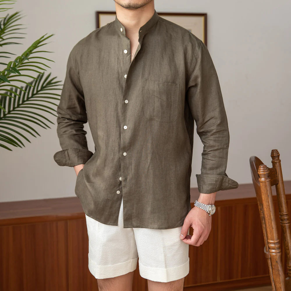 MAISON LINEN COLLAR SHIRT