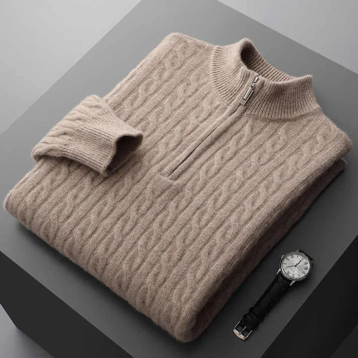LOUVRE 100% CASHMERE ZIP