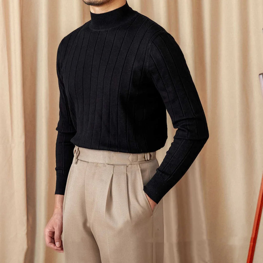 FLORENCE SILK WOOL TURTLENECK SWEATER