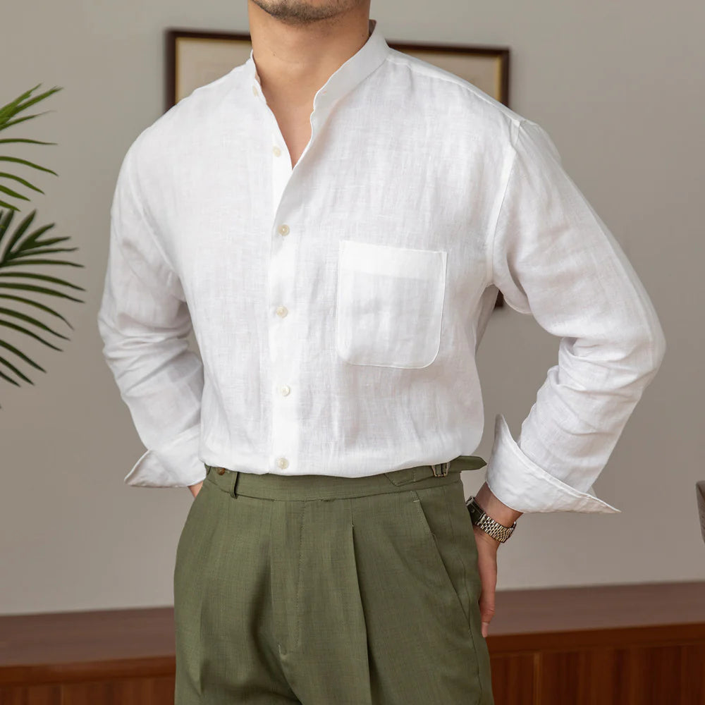 MAISON LINEN COLLAR SHIRT